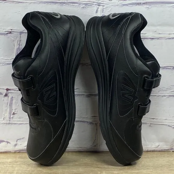 New Balance 577 Black Walking Shoes Men's 13 Wide 4E Hook Loop Sneakers MW577VK