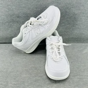 NEW BALANCE 577- WW577WT White Leather Comfort Walking Shoes SIZE 9 (B10)