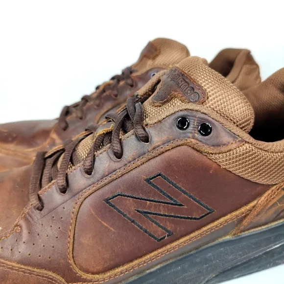 New Balance 928 Brown Comfort Leather Sneakers Walking Shoe  Men's Size 12