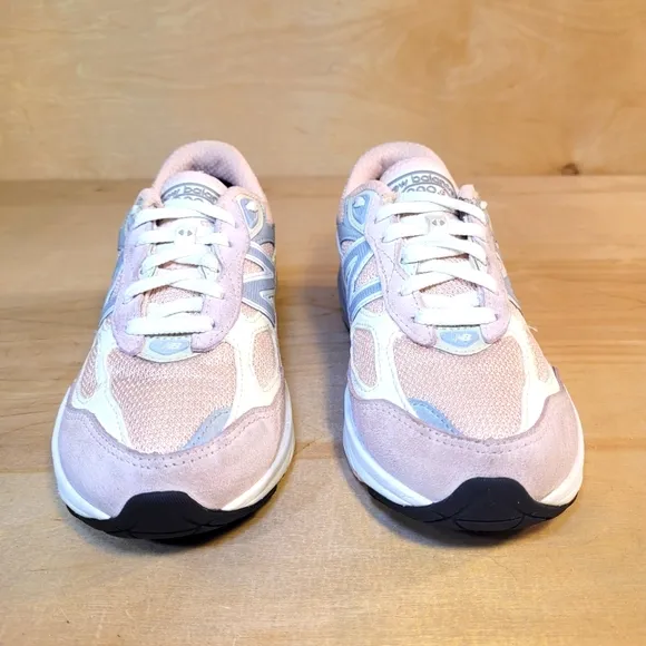 New Balance 990v6 Pink Haze And Gray Sneakers with Athletic Silhouette Size 2Y