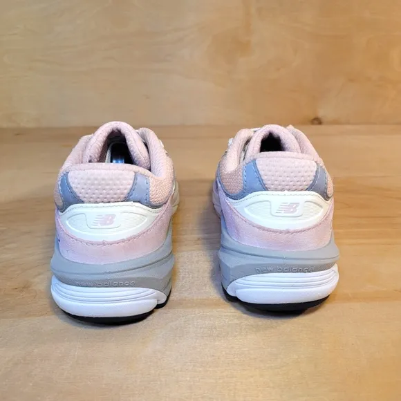 New Balance 990v6 Pink Haze And Gray Sneakers with Athletic Silhouette Size 2Y
