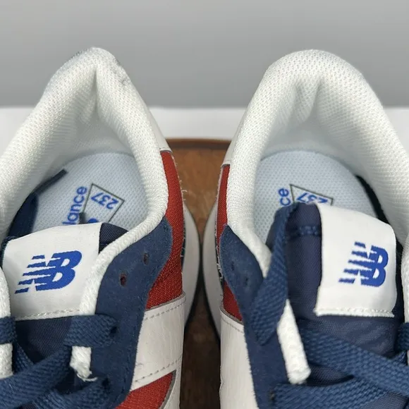 New Balance Shoes Mens 9.5 Wm 11 D 237 Mesh Suede Red White Blue Sneakers