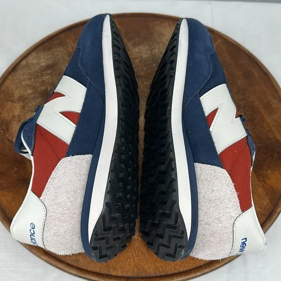 New Balance Shoes Mens 9.5 Wm 11 D 237 Mesh Suede Red White Blue Sneakers