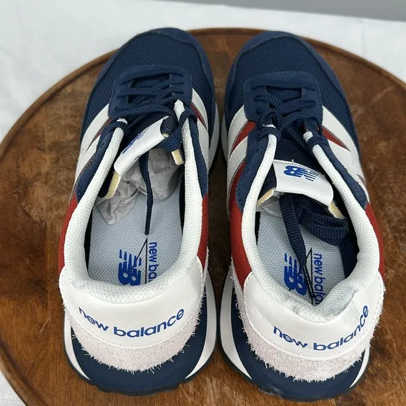 New Balance Shoes Mens 9.5 Wm 11 D 237 Mesh Suede Red White Blue Sneakers