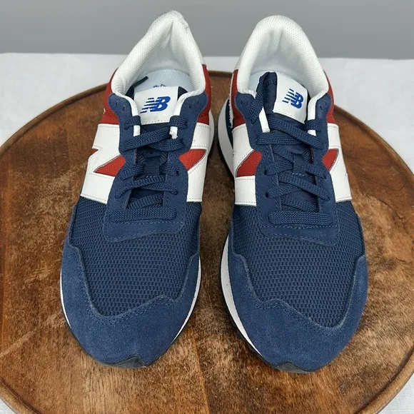 New Balance Shoes Mens 9.5 Wm 11 D 237 Mesh Suede Red White Blue Sneakers