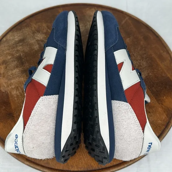 New Balance Shoes Mens 9.5 Wm 11 D 237 Mesh Suede Red White Blue Sneakers