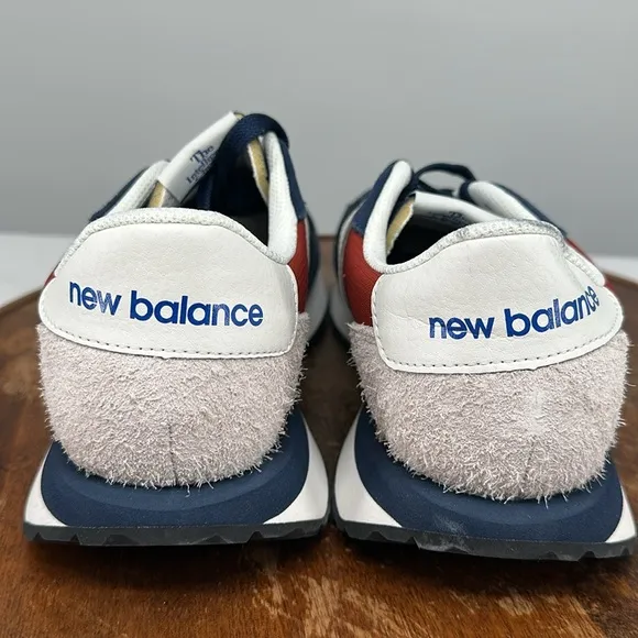 New Balance Shoes Mens 9.5 Wm 11 D 237 Mesh Suede Red White Blue Sneakers