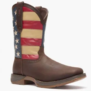 NEW DURANGO BOOTS men's patriot flag rebel boot in red/white/blue