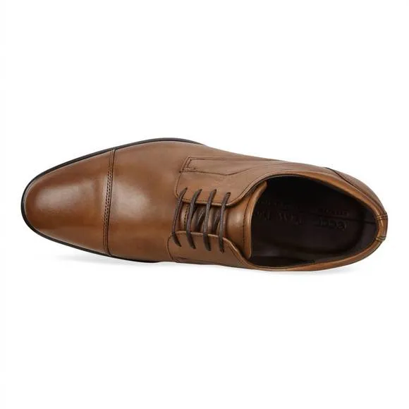 NEW ECCO men's citytray 2 cap toe dress shoe in amber