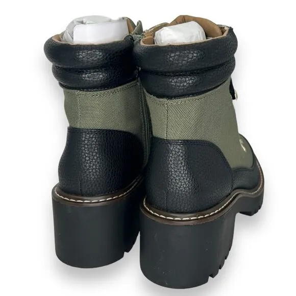 NEW Giani Bernini Olive Green Chunky Boots Size 5.5 Lace Up Hiking Gorpcore NWT