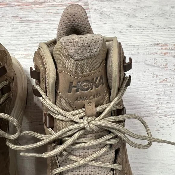 NEW HOKA Anacapa 2 Mid GORE-TEX Hiking Boots MENS 10.5 Shoes Dune Oxford Tan NIB