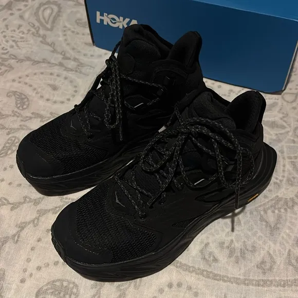 NEW Hoka One One Anacapa 2 Mid GTX Black Trail Hiking Boots