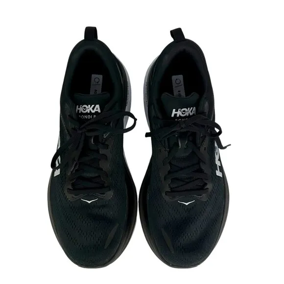 New HOKA Women's Bondi 8 Black Mesh Comfortable Running Shoes 1127952 Size 10.5