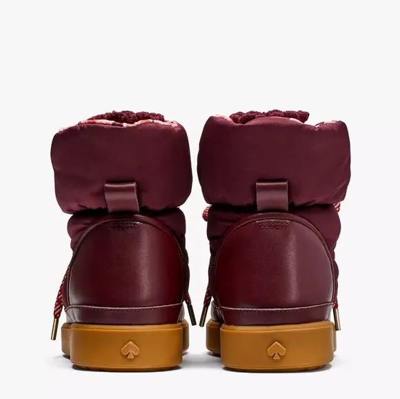 NEW Kate Spade Grenache Rose Print Cocoon Puffer Snow Boots 6