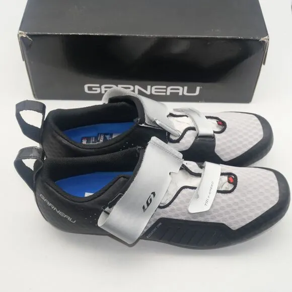 NEW Louis Garneau Men's 11.5 Tri X-Speed XZ Cycling Shoes EU 46 Black White