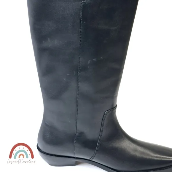 New! Madewell The Antoine Leather Tall Boot with Extended Calf