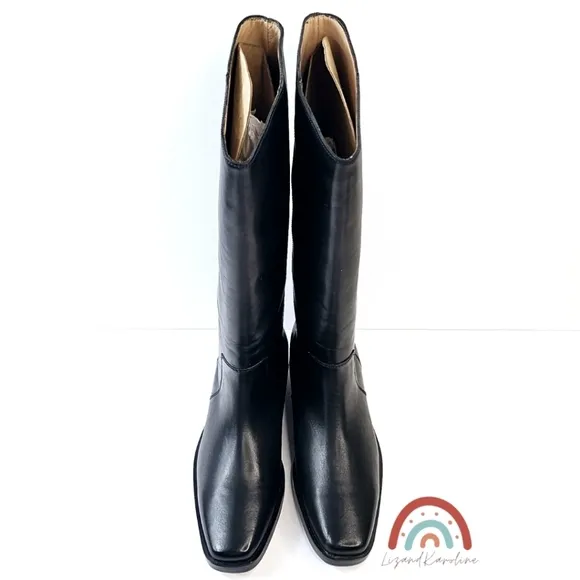 New! Madewell The Antoine Leather Tall Boot with Extended Calf