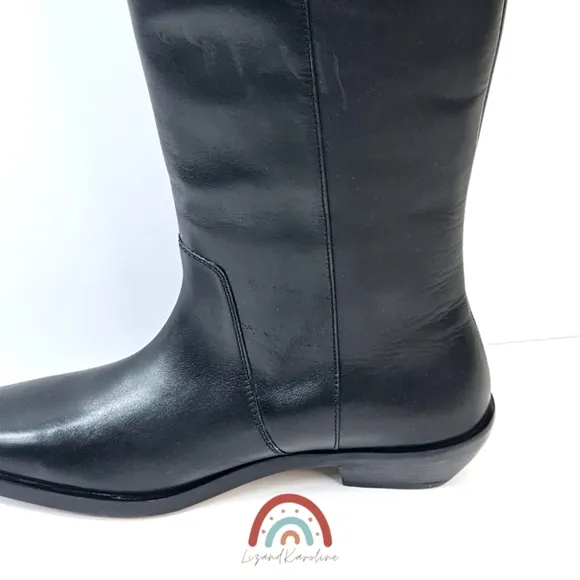 New! Madewell The Antoine Leather Tall Boot with Extended Calf