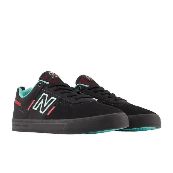 NEW NEW BALANCE men's numeric jamie foy 306 sneakers in black red teal