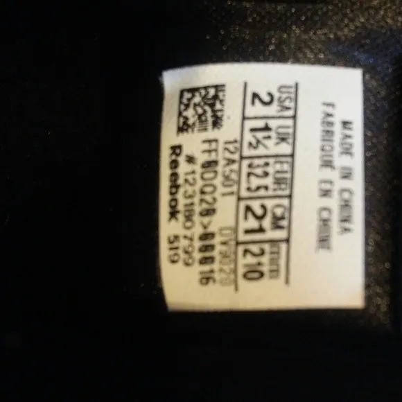 New Reebok Royal Glide Black &amp; Silver Leather Sneakers US 2