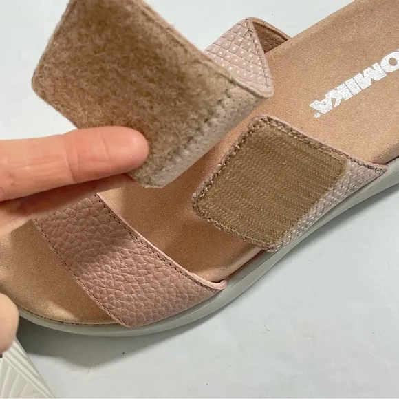 NEW Romika Borneo 01 Adjustable Leather Slide Sandals Nude Women’s Size EU 37