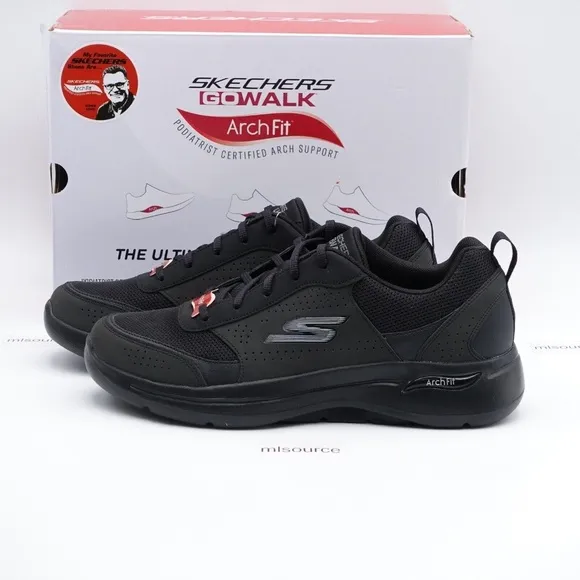 NEW Skechers Go Walk Arch Fit Recharge Walking Shoes 216122/BBK Black