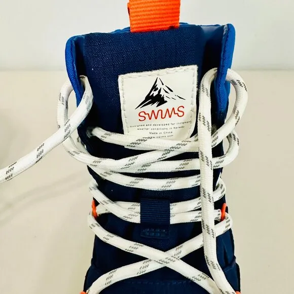 NEW SWIMS BLUE PUFFER SNOW RUNNER ANKLE BOOTIE SNOW BOOTS