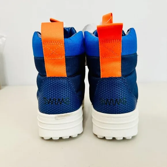 NEW SWIMS BLUE PUFFER SNOW RUNNER ANKLE BOOTIE SNOW BOOTS