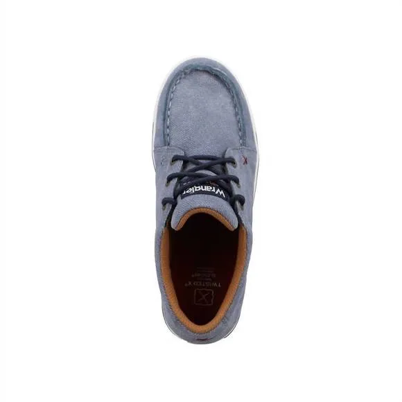 NEW TWISTED X boy's leather shoe in denim blue