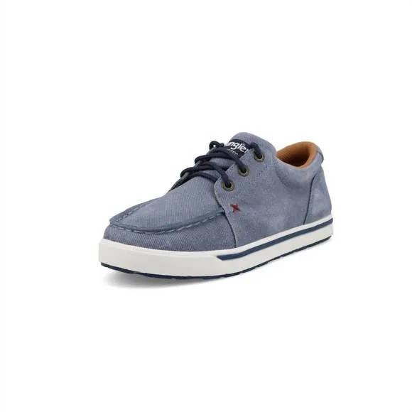 NEW TWISTED X boy's leather shoe in denim blue
