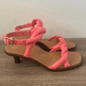NEW Vionic Angelica Puffy Strap Heel Sandal in Shell Pink, Size 9.5
