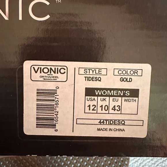 NEW VIONIC TIDESQ WOMENS SANDALS ORTHAHEEL TEGNOLOGY 12 WOLD