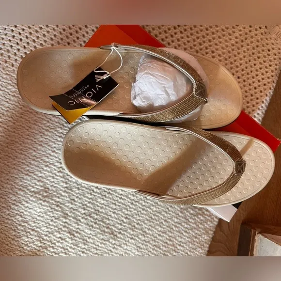 NEW VIONIC TIDESQ WOMENS SANDALS ORTHAHEEL TEGNOLOGY 12 WOLD