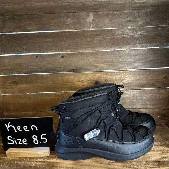 New‎ Womens Keen Uneek SNK II Black Chukka Winter Snow Ankle Boots Size 8.5 M