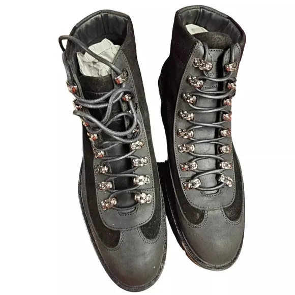 NIB Goodman GMB Black Leather/ Suede Hiking Boots Men's Size 9.5