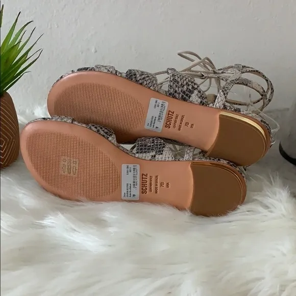 nib // schutz erlina snakeskin gladiator sandals