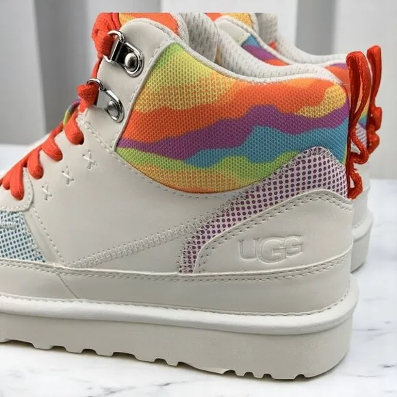 NIB UGG Highland Hi Cali Collage Shoes In White