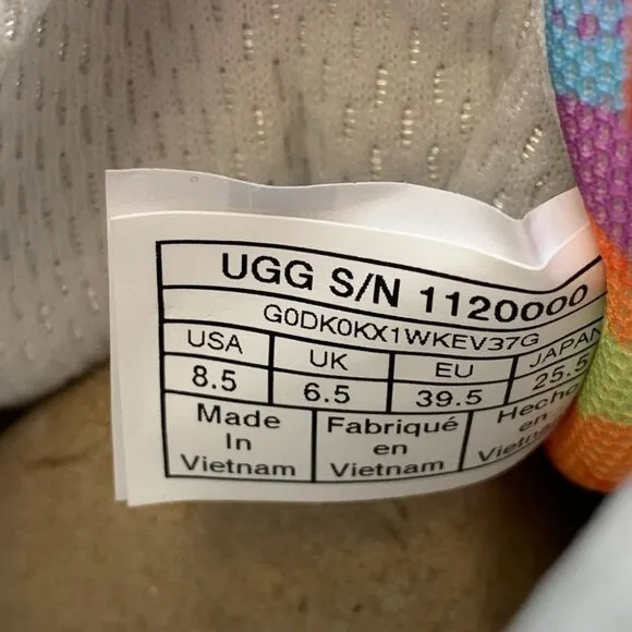 NIB UGG Highland Hi Cali Collage Shoes In White