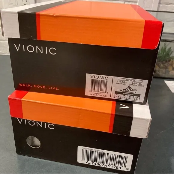 NIB Vionic sz 12 Park Radia snake print wedge sandals