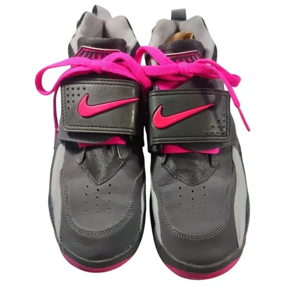 Nike Air Diamond Turf 2 Pink Grey Shoes 407911 006 Size 6.5Y / Size 5.5 …