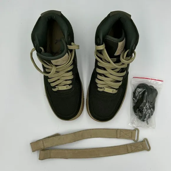 Nike Air Force 1 High Utility Shoes Women's 6 Olive Sequoia Green Excellent Cond