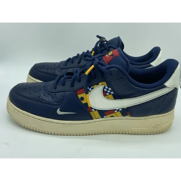 Nike Air Force 1 Low Mens Size 10.5 Blue Athletic Casual Shoes Sneakers