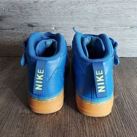 Nike Air Force 1 MID LV8 GS Size 6.5Y Blue Athletic Shoes Sneakers 820342-400
