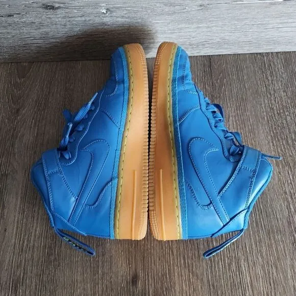 Nike Air Force 1 MID LV8 GS Size 6.5Y Blue Athletic Shoes Sneakers 820342-400