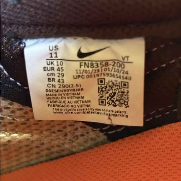 Nike Air Max 1 '86 OG Size 11 Mens Camo Brown Mint Green New Sneakers NIHB Shoes
