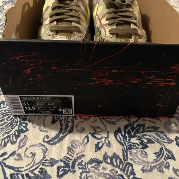 Nike Air Max 1 '86 OG Size 11 Mens Camo Brown Mint Green New Sneakers NIHB Shoes