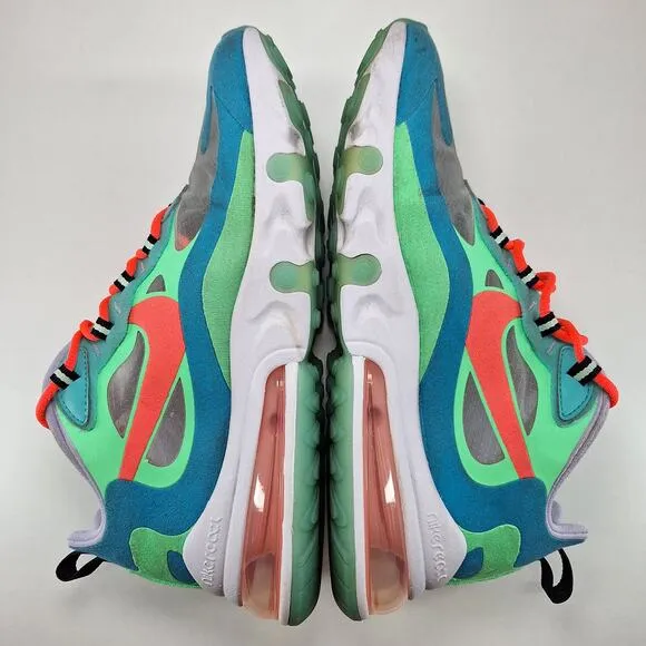 Nike Air Max 270 React Electro Green Lagoon Shoes AT6174-300 Women's Size 7.5