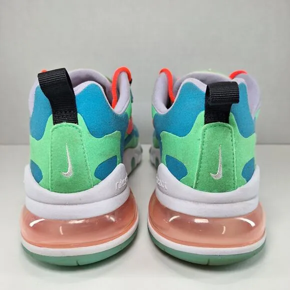 Nike Air Max 270 React Electro Green Lagoon Shoes AT6174-300 Women's Size 7.5