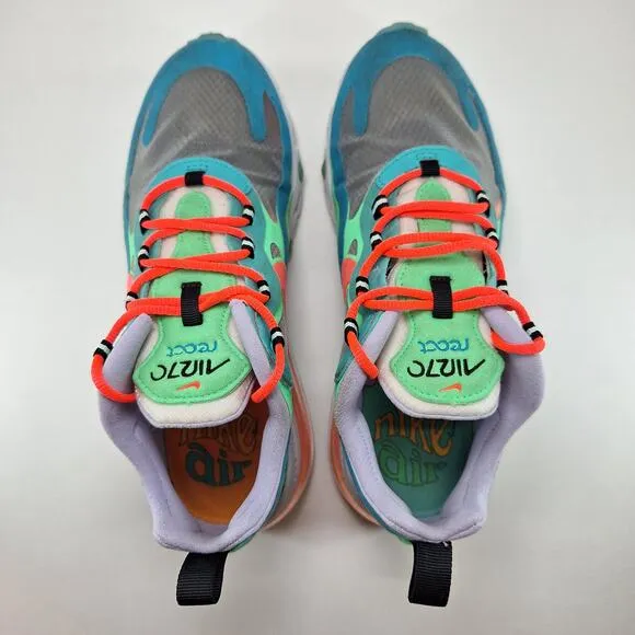 Nike Air Max 270 React Electro Green Lagoon Shoes AT6174-300 Women's Size 7.5