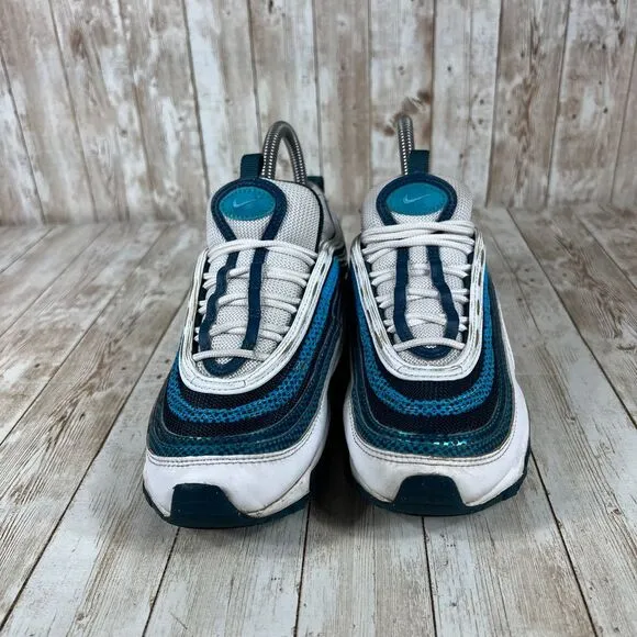 Nike Air Max 97 Athletic Sneaker Blue White Gradient Wave‎ Design 4.5Y Womens 6